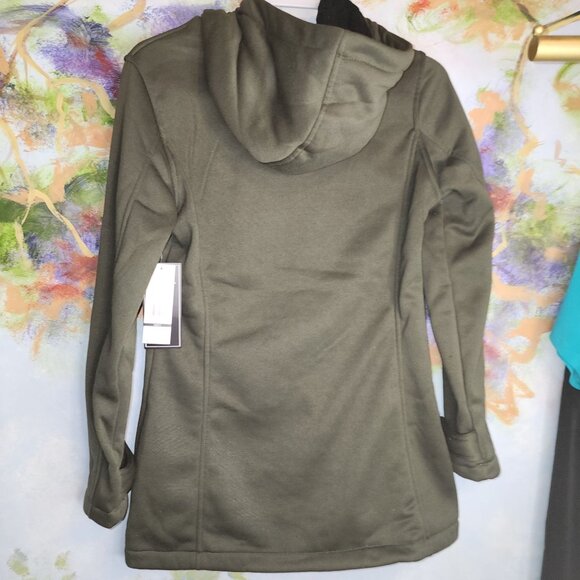 Womans Dark Olive Zip and Toggle Close Hooded Jacket - Picture 8 of 11